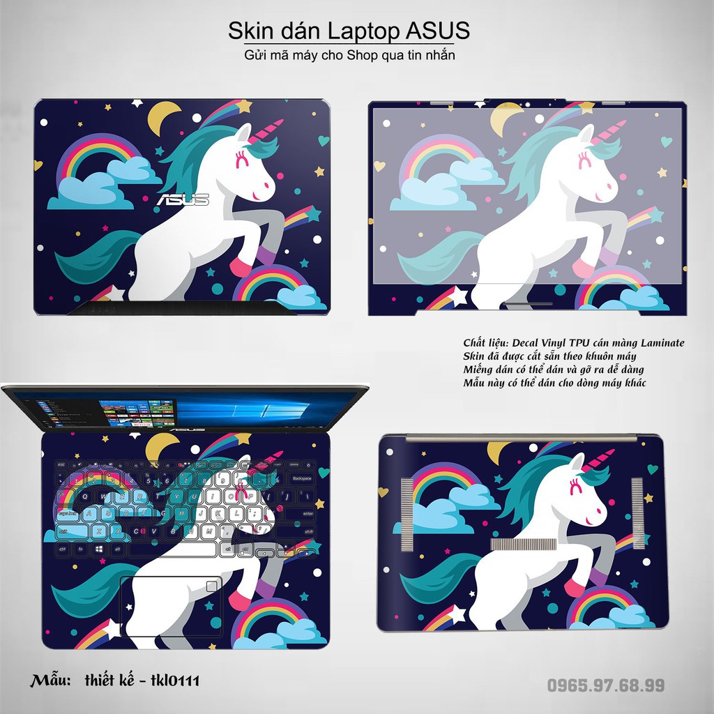 Skin dán Laptop Asus in hình thiết kế bộ 2 (inbox mã máy cho Shop)