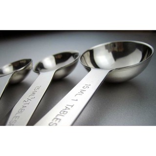 bộ thìa inox 4  cỡ định lượng