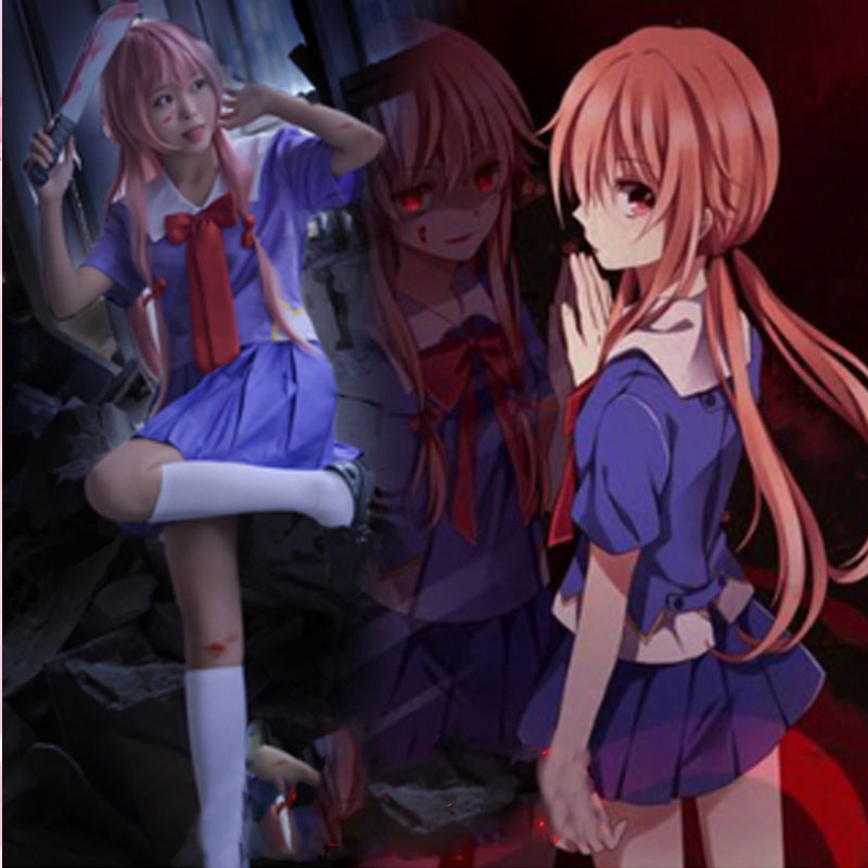 Bộ Tóc Giả Hóa Trang Nhân Vật Anime Future Diary Mirai Nikki Gasai Yuno