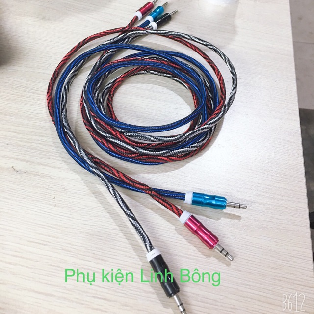 Cáp âm thanh 2 đầu 3.5 1m5 dây dù chống đứt gãy