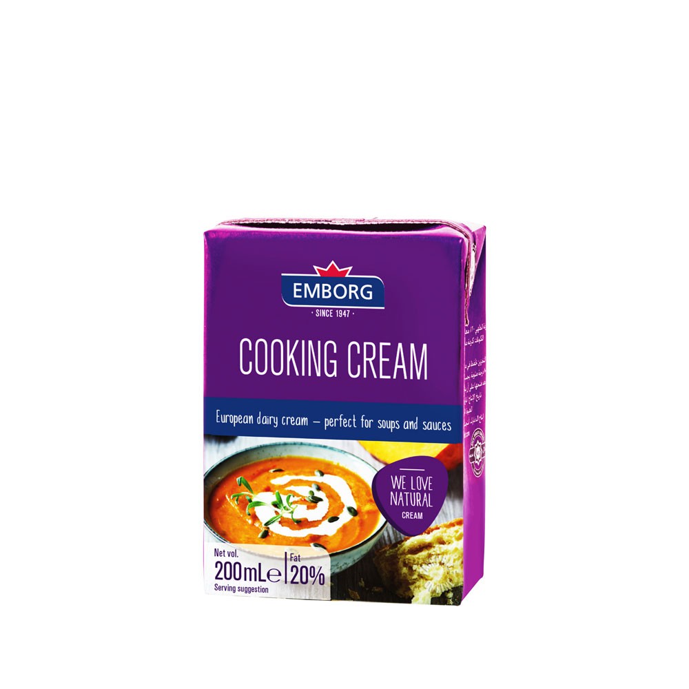 Kem sữa béo Whipping Cream Emborg 35,1% 200ml