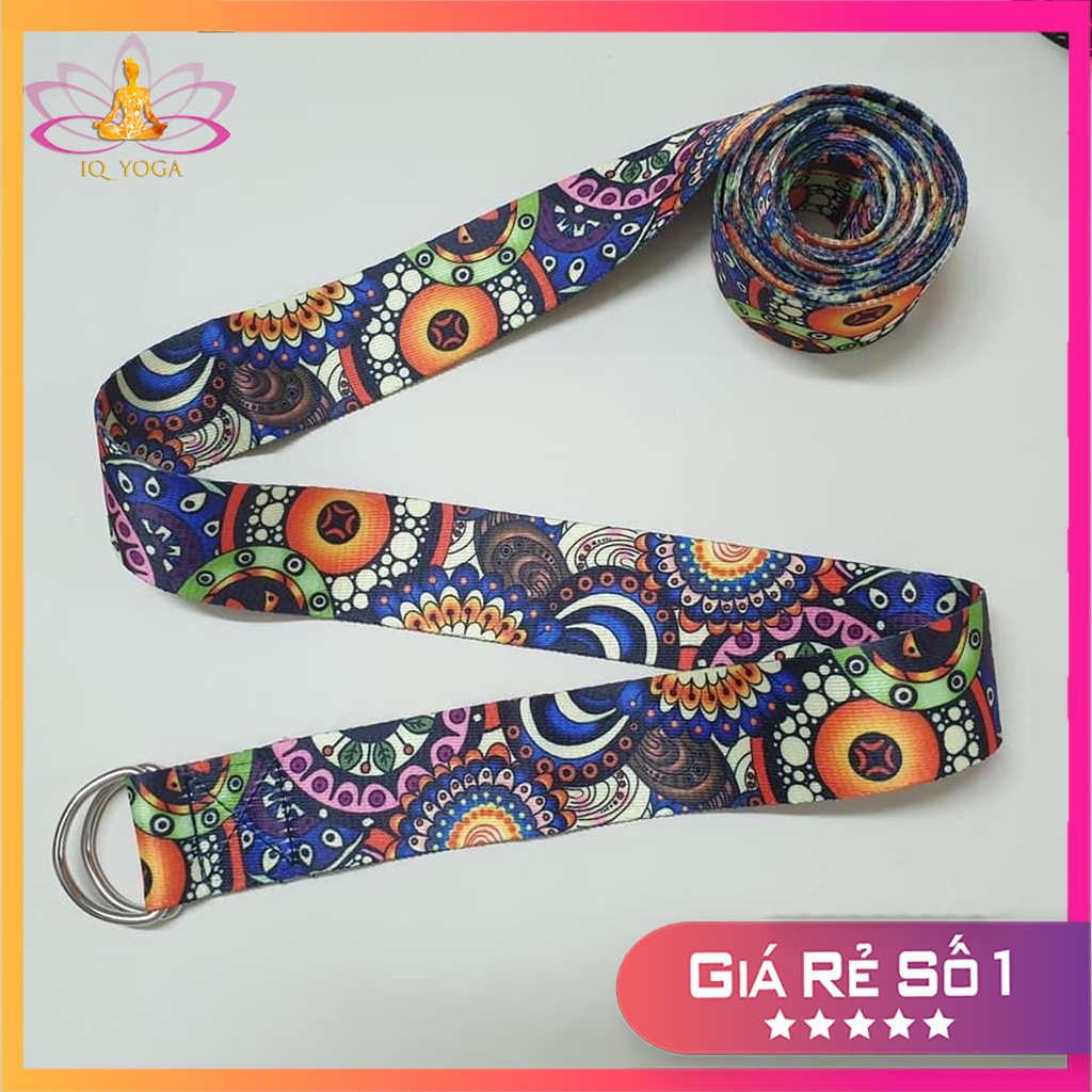 Dây hỗ trợ tập yoga hoa văn dài 2,5m cao cấp