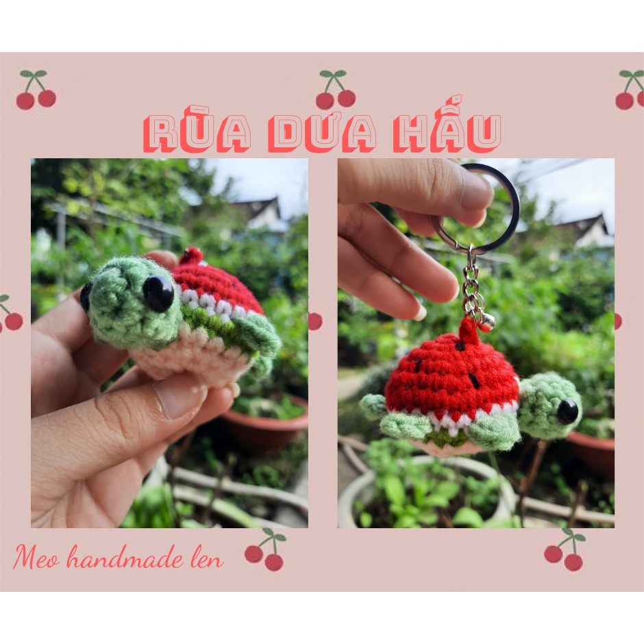 Móc khóa bé rùa - Handmade len - Amigurumi
