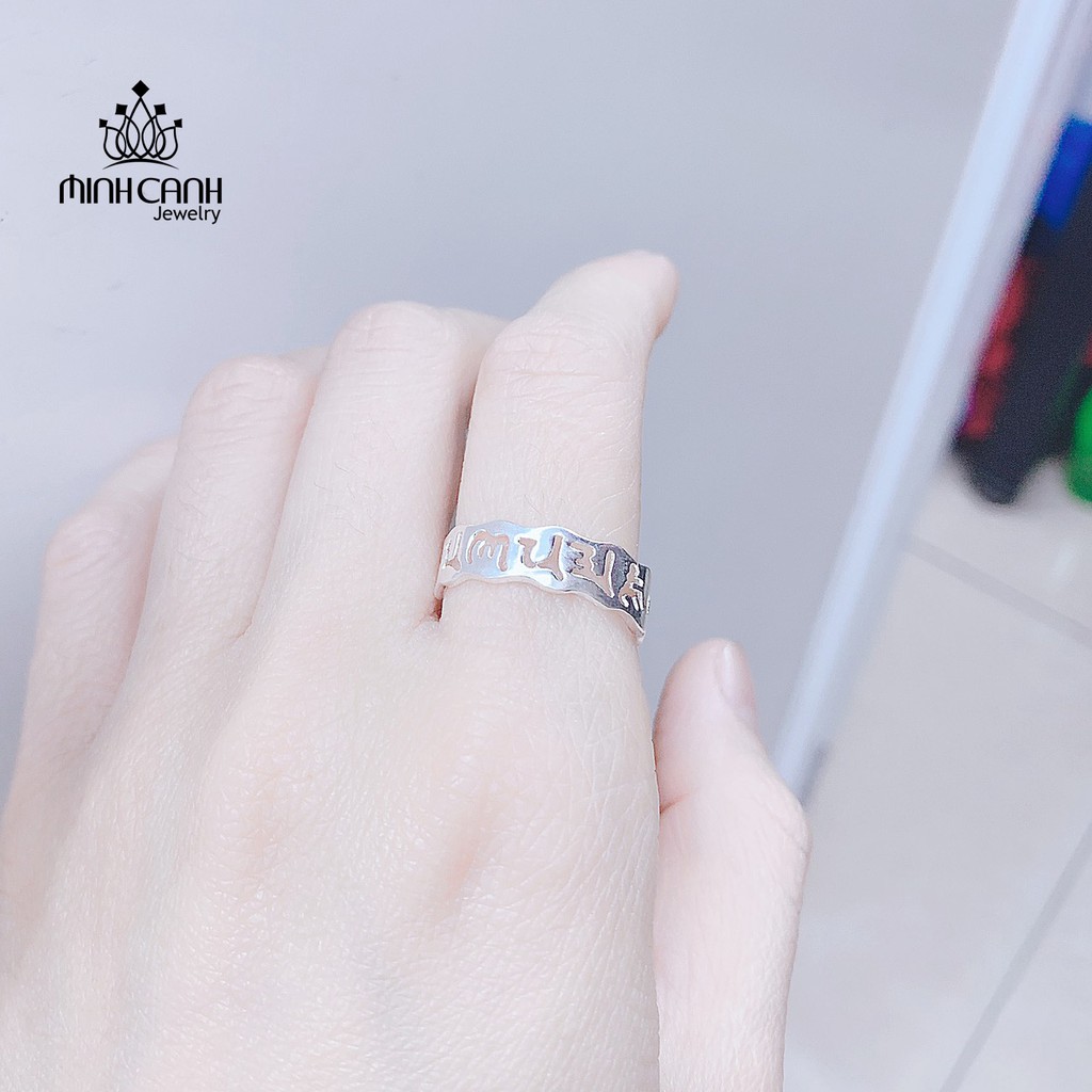 Nhẫn Chú Bình An Bằng Bạc Thương Hiệu Minh Canh Jewelry