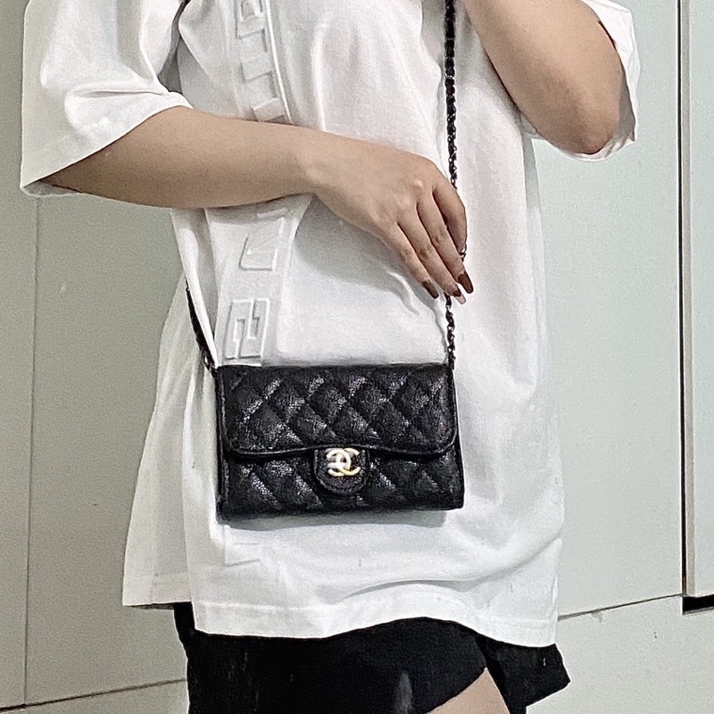 Ví nữ kèm dây có thể đeo chéo 2 size nhỏ 13cm và to 17cm