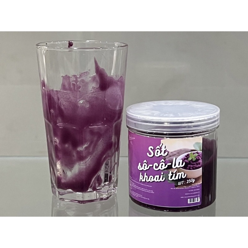 Sốt sô cô la , khoai tím , matcha