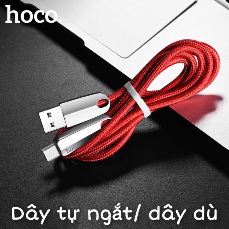 Cáp sạc tự ngắt khi đầy pin chính hãng hoco U35- Ko lo chai pin, chống cháy nổ điện thoại( Cổng USB cho iphone)