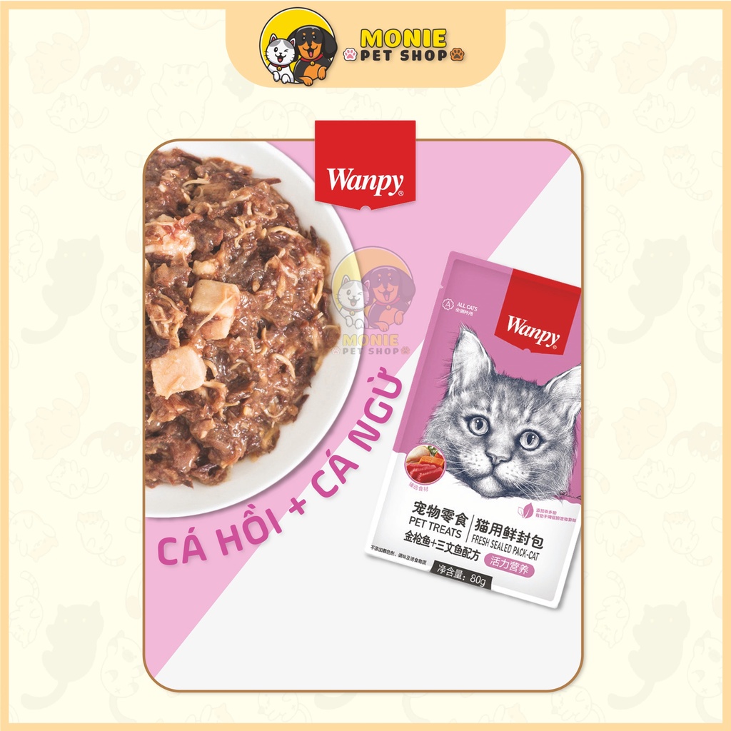[Hoả tốc] 7 Gói Pate Wanpy 80g mix 7 vị cho mèo