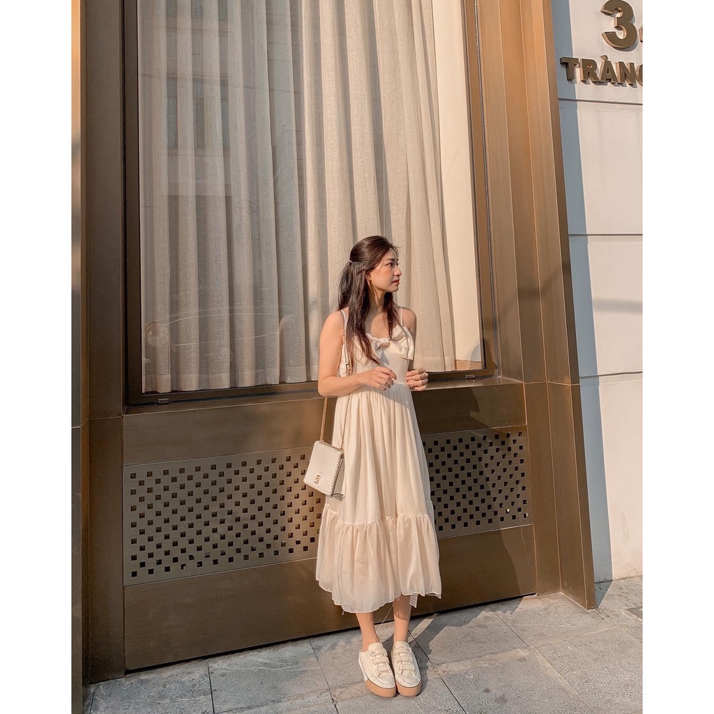 Váy voan hai dây nơ ngực 2 lớp V612 SUSTORE
