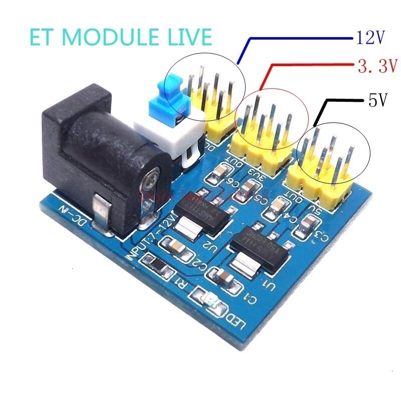 Mô Đun Hạ Áp Dc-Dc 12v Sang 3.3v 5v Cho Arduino