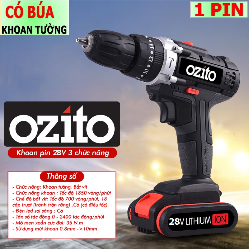 MÁY KHOAN PIN OZITO 26V 1 PIN - BẢO HÀNH 1 NĂM - CHẤT LƯỢNG CỰC TỐT