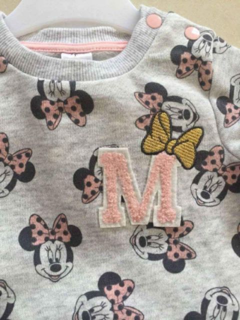 Bộ nỉ bé gái Minnie xuất dư