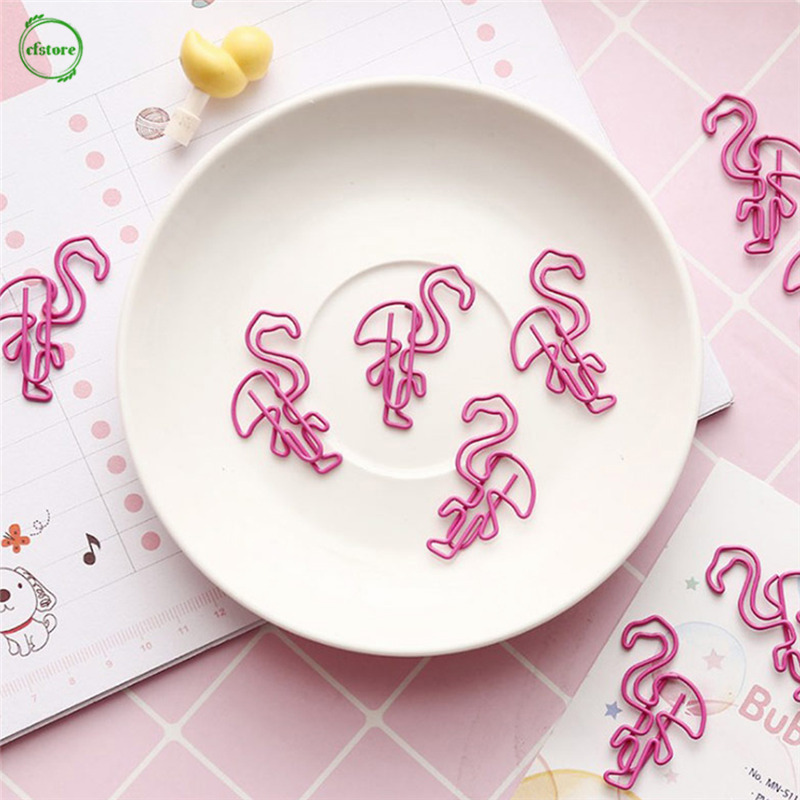CF Flamingo Bookmark Planner Paper Clip Metal Material Bookmarks for Book Stationery School Office Supplies