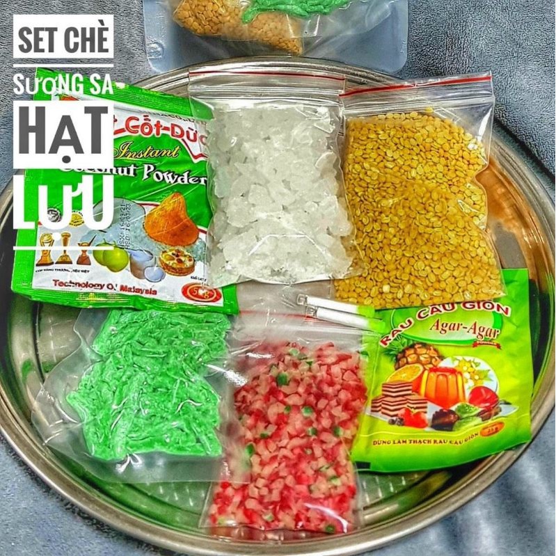 Set Chè Sương Sa Hạt Lựu Đầy Đủ Nguyên Liệu ⚠️Lẻ = Sỉ ⚠️[FREE SHIP]TỪ ĐƠN 50K