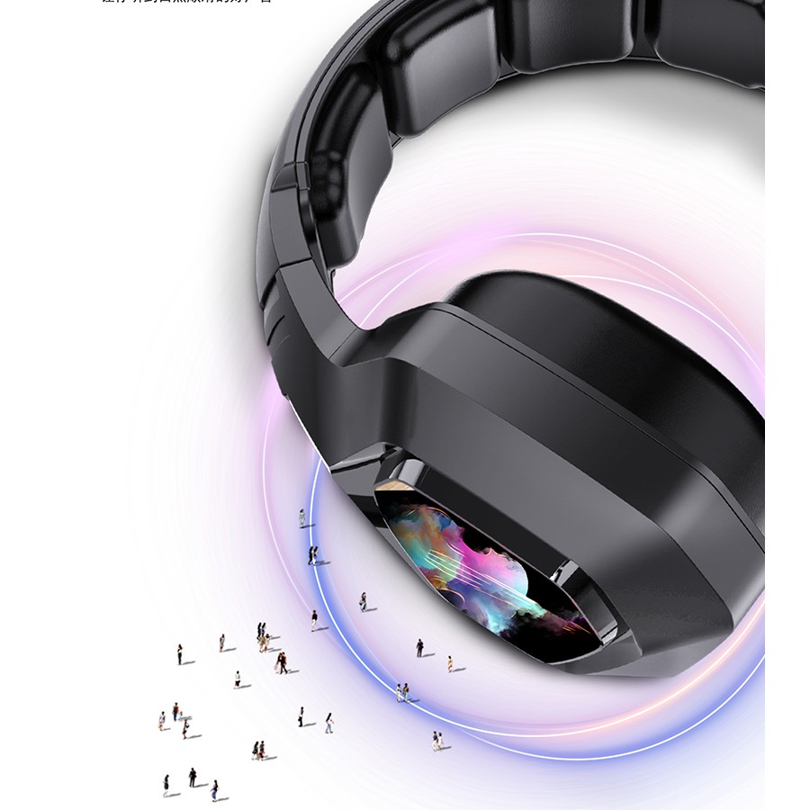 Tai nghe chụp tai LENOVO G50A có dây phối đèn RGB HD và micro âm lập thể cao/trầm chất lượng cao