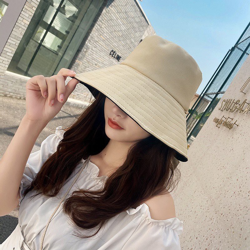 Mũ bucket Mivino nón vành rộng tai bèo đi biển siêu cute MD04