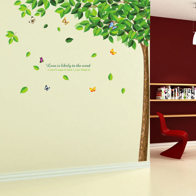 Decal dán tường cây xanh mát- HPMLA6026 | BigBuy360 - bigbuy360.vn