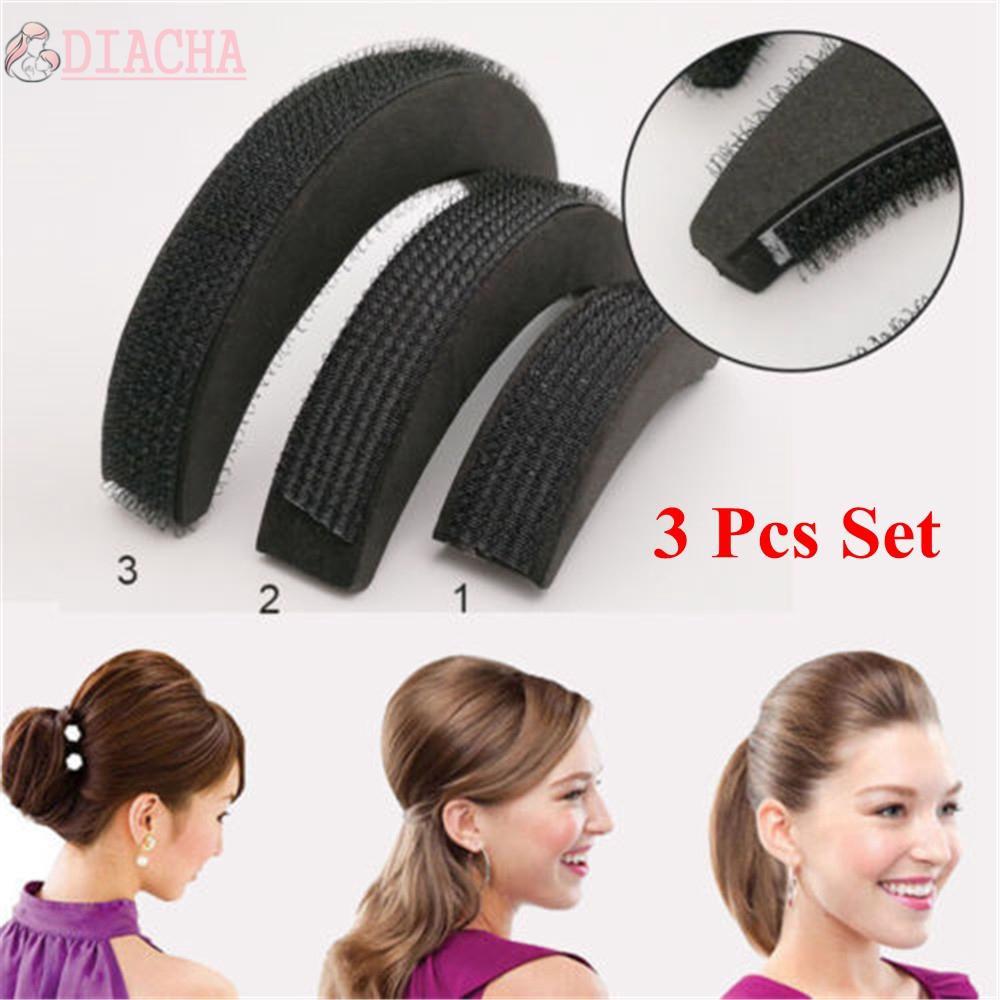 DIACHA 3Pcs Fashion Puff Sponge Pad Hot Punta Hair Hair Volume Increase Beauty New Styling Accessories Makeup Tool Hair Heightening
