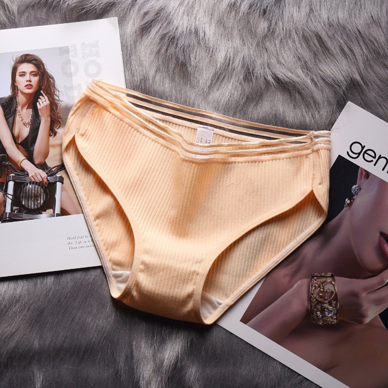 Set 3 quần lót cotton ZXYOUPING lưng thấp thoáng khí màu sắc ngẫu nhiên size L-XXL