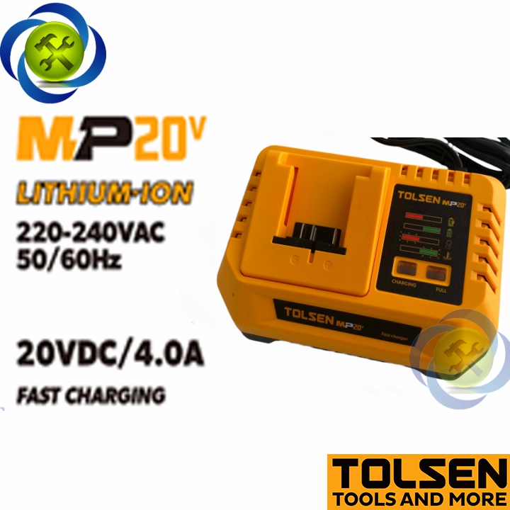 Sạc Pin 20V 4.0Ah công suất 110W Tolsen 87486