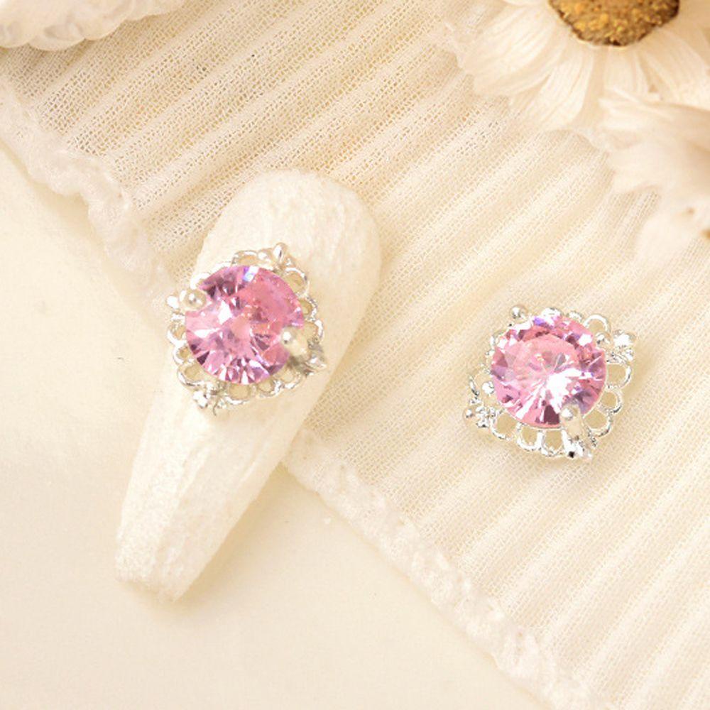 [Hàng mới về] Phụ kiện trang trí móng tay đính đá 3D thiết kế rỗng sang trọng thời trang Hàn Quốc Nhật Bản