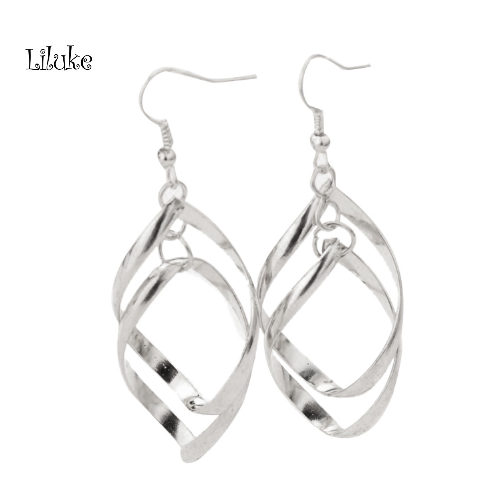 Đôi Khuyên Tai DàI HìNh GiọT NướC XoắN ỐC ThờI Trang Cho Nữ