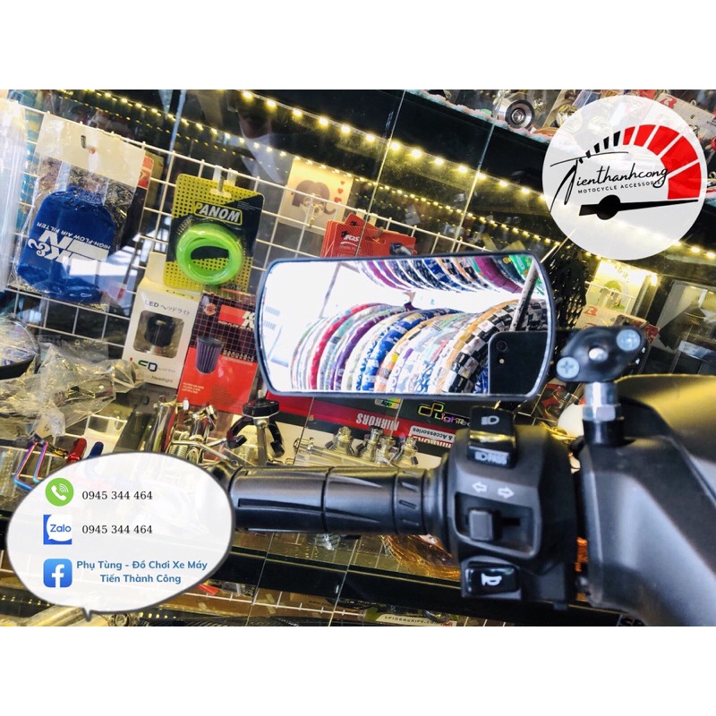 Gương xe máy chữ nhật/Kính hậu siêu mỏng