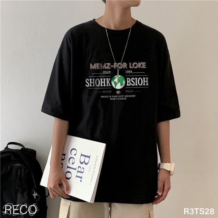 Áo thun, phông nam Hàn Quốc cao cấp dáng rộng tay lỡ T-Shirt Loose R3TS28 Unisex