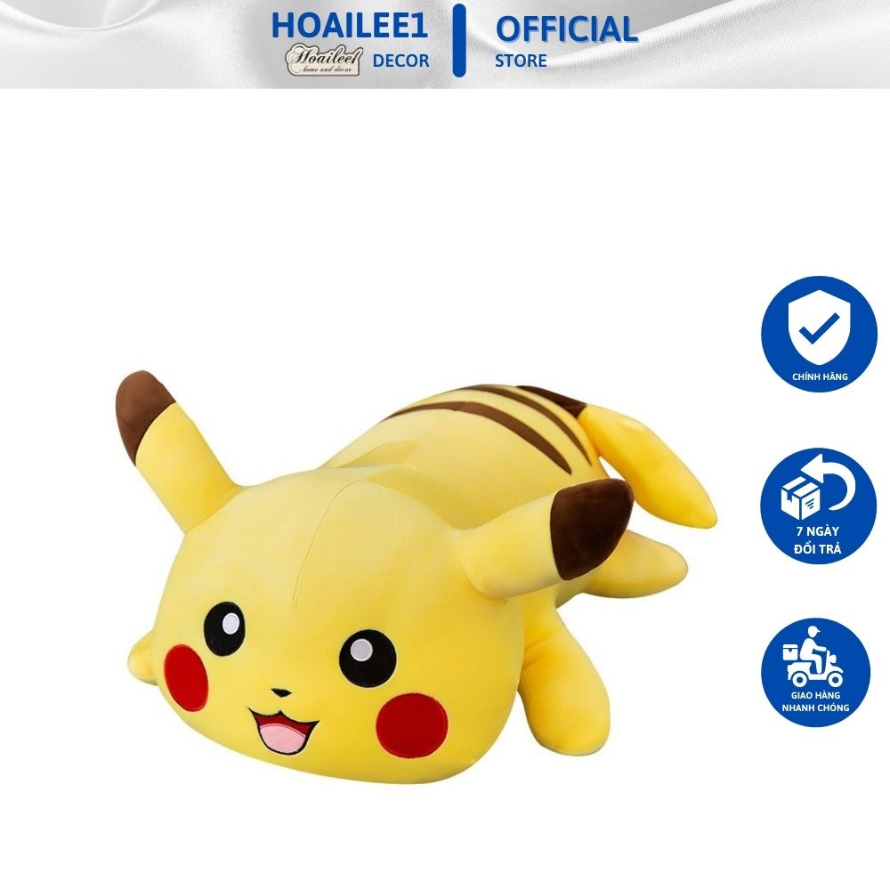 Gấu bông thú nhôi bông hình pikachu đáng yêu Hàng Nhạp Khẩu Cao cấp 40cm 50cm 70cm 90cm