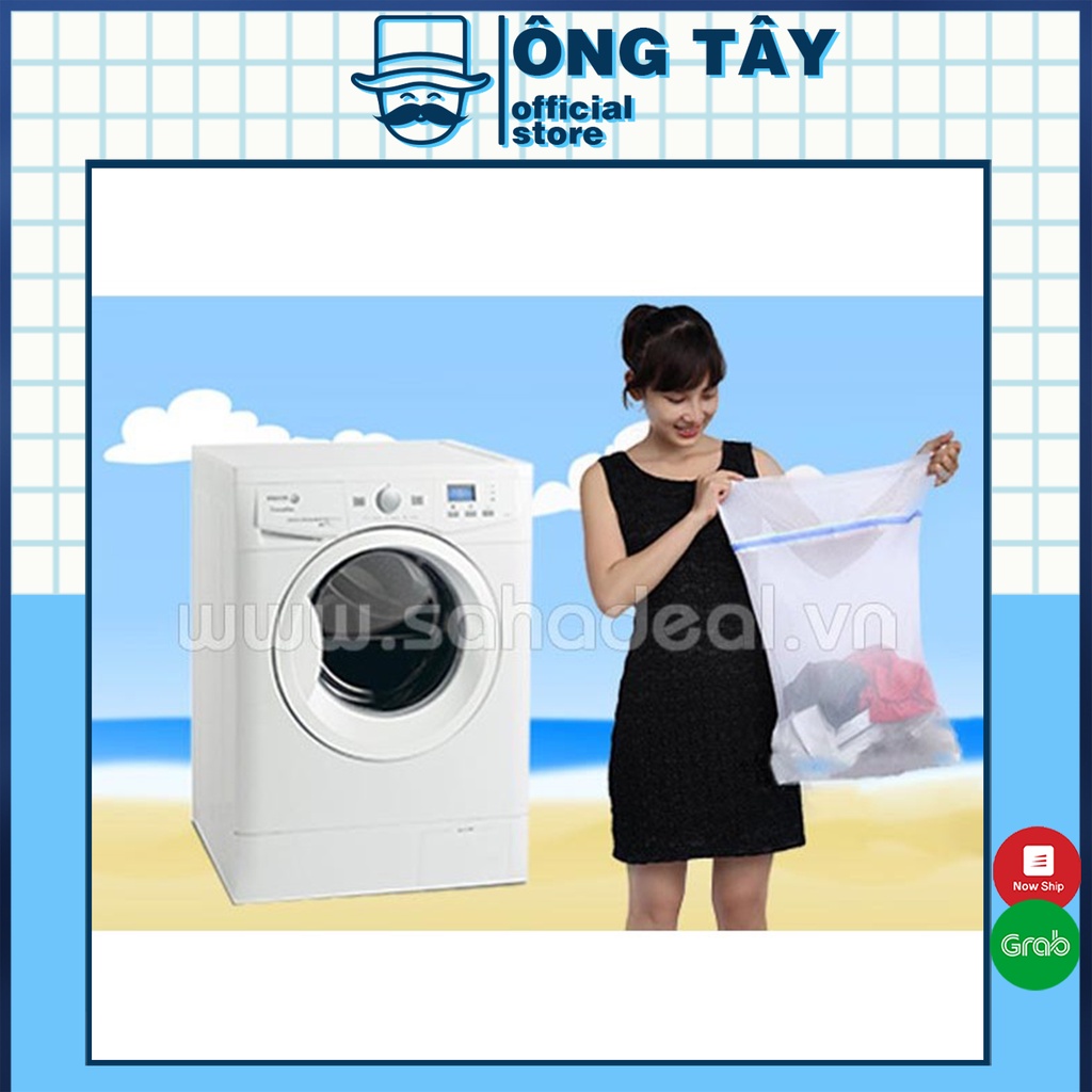Túi lưới giặt đồ cho máy giặt, túi giặt cao cấp vải mịn size 50*60cm