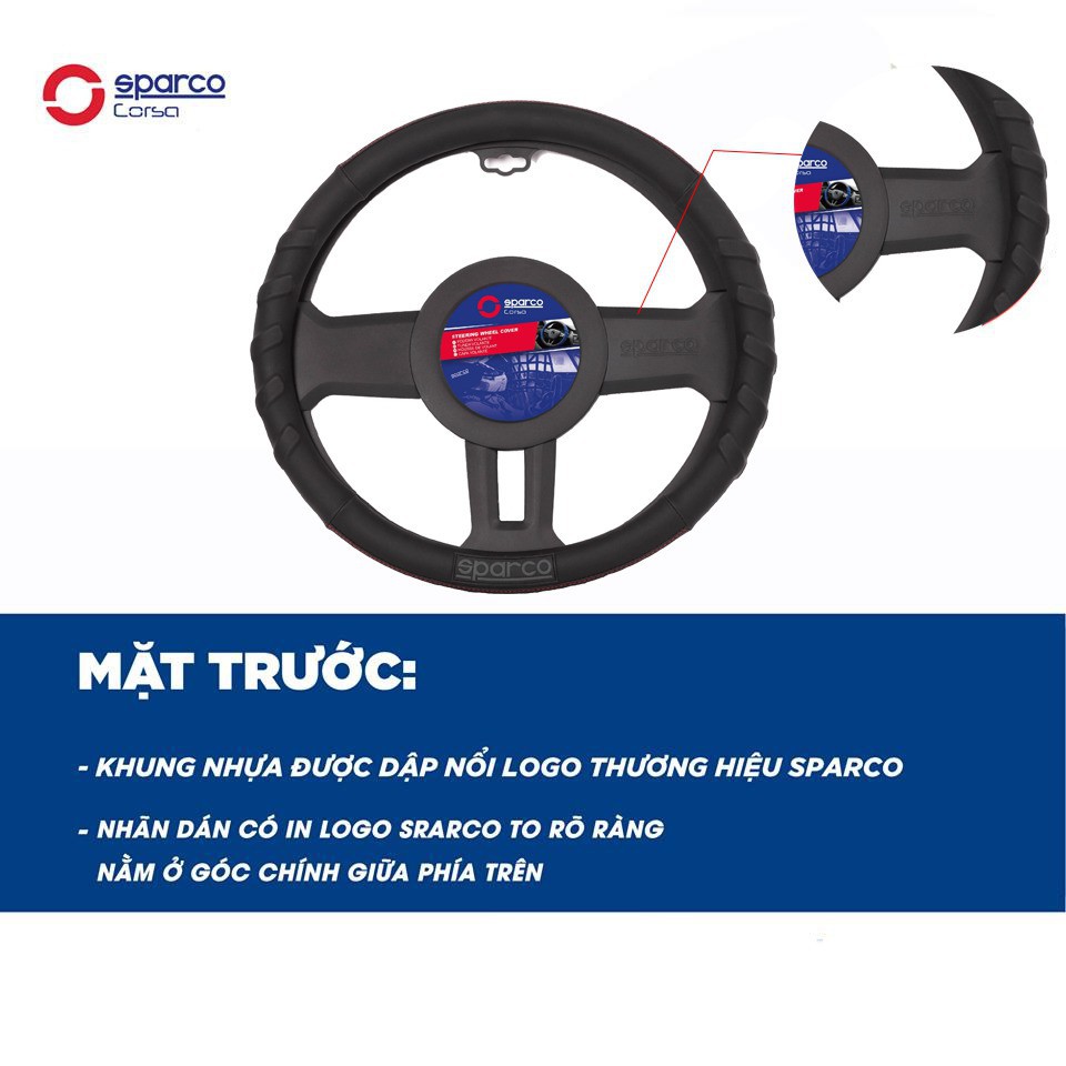 Bọc Vô lăng Sparco Chính Hãng Cao Cấp - Đủ Mẫu Và Màu Sắc