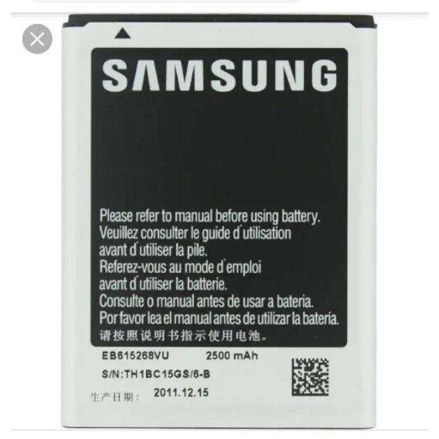 Pin samsung galaxy note 1 / I9220 zin bảo hành 6 tháng đổi mới
