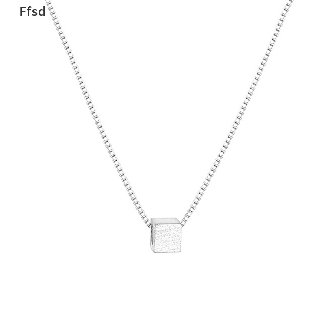 {Ffsd} Vòng cổ Mặt Vuông Đơn Giản Dễ Thương Trang Sức Cho Nữ Bán Chạy