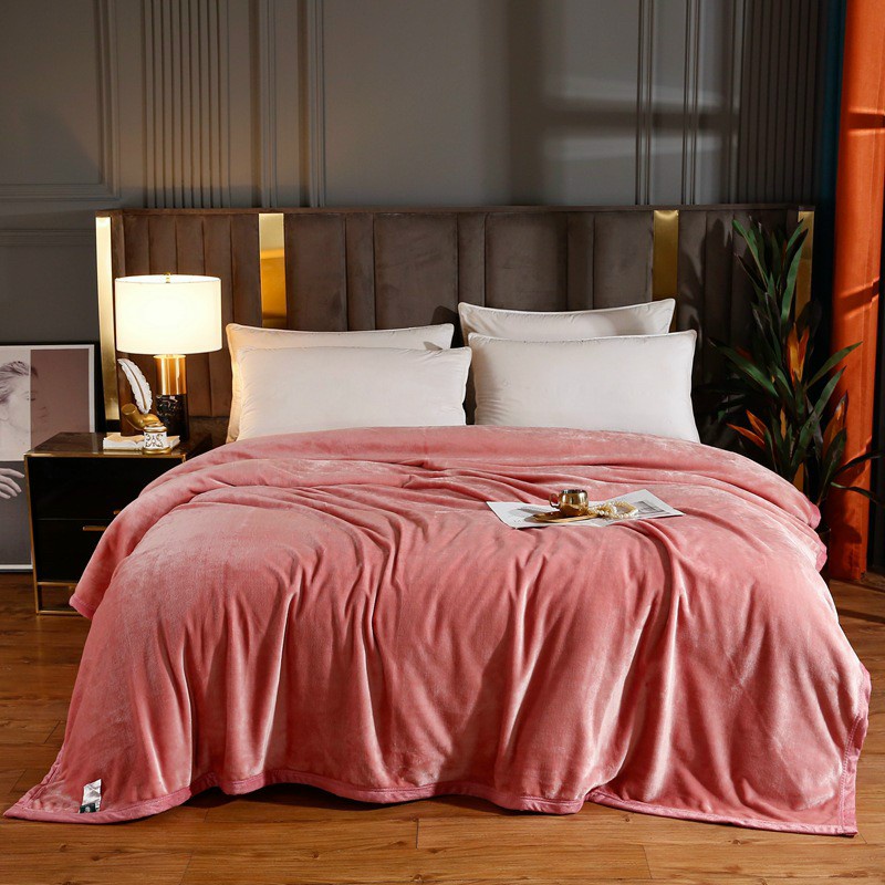 Chăn Lông Thỏ Blanket Siêu Mềm Mịn Kích Thước 2m x 2m3 Hàng Nhập Khẩu Chính Hãng Chất Lượng Cao