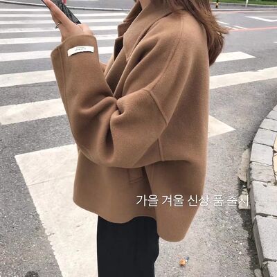 119584 - 8806 áo dạ cashmere dáng lửng có cổ khuy sừng | BigBuy360 - bigbuy360.vn