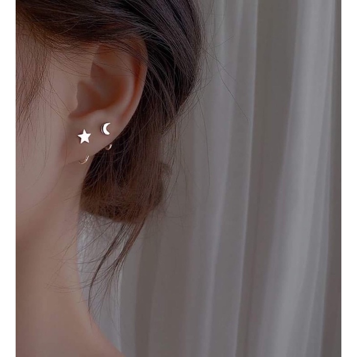 1 đôi khuyên móc bạc ta nhiều mẫu