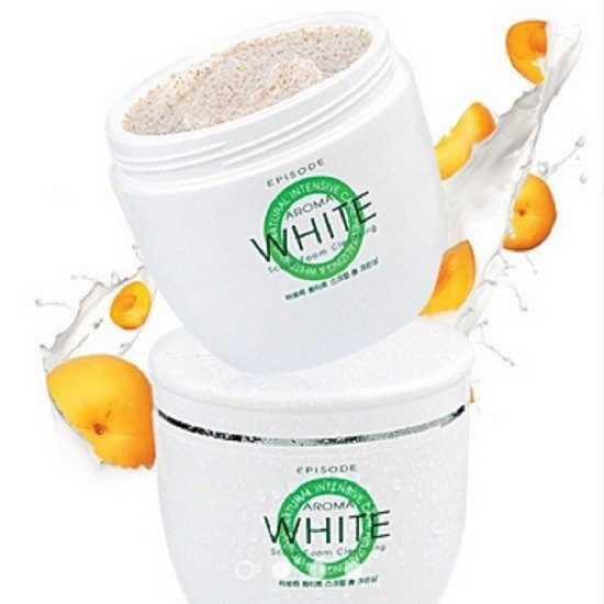 SỮA TẮM CÁT TẨY TẾ BÀO CHẾT TRẮNG DA AROMA WHITE BODY SCRUB CLEANSING 300G CHÍNH HÃNG - 3702