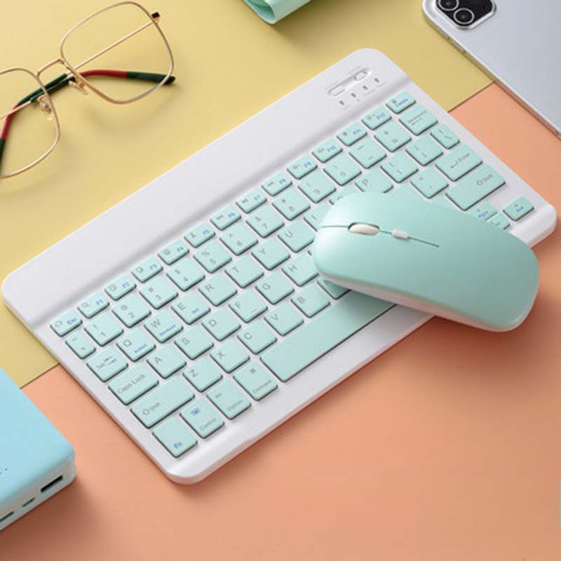 Bộ Bàn Phím Và Chuột Không Dây Kết Nối Bluetooth Cho PC IOS Android windows