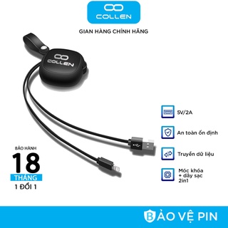 Cáp sạc lightning đa năng rút kéo 2 đầu bỏ túi tiện dụng