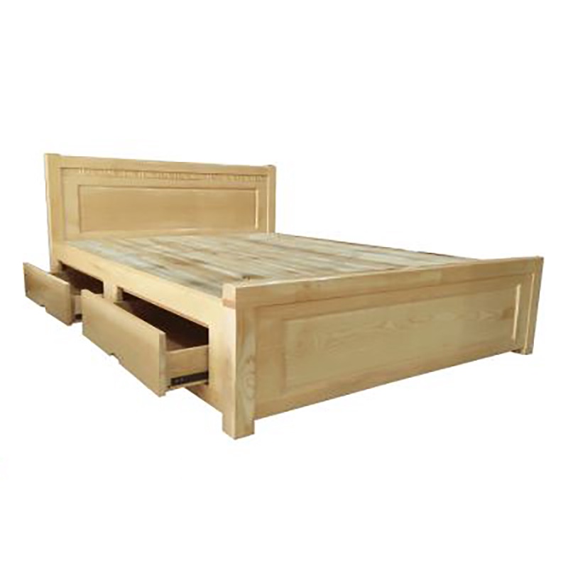 Giường ngủ gỗ sồi ngăn kéo vạt thường, giường gỗ ngăn kéo cao cấp,giường gỗ tự nhiên.1m6 và 1m8