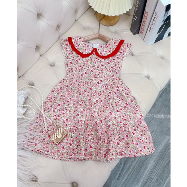 Váy Hoa nhí cổ sen cho bé sz đại (20-30kg) cho bé gái rẻ nhất