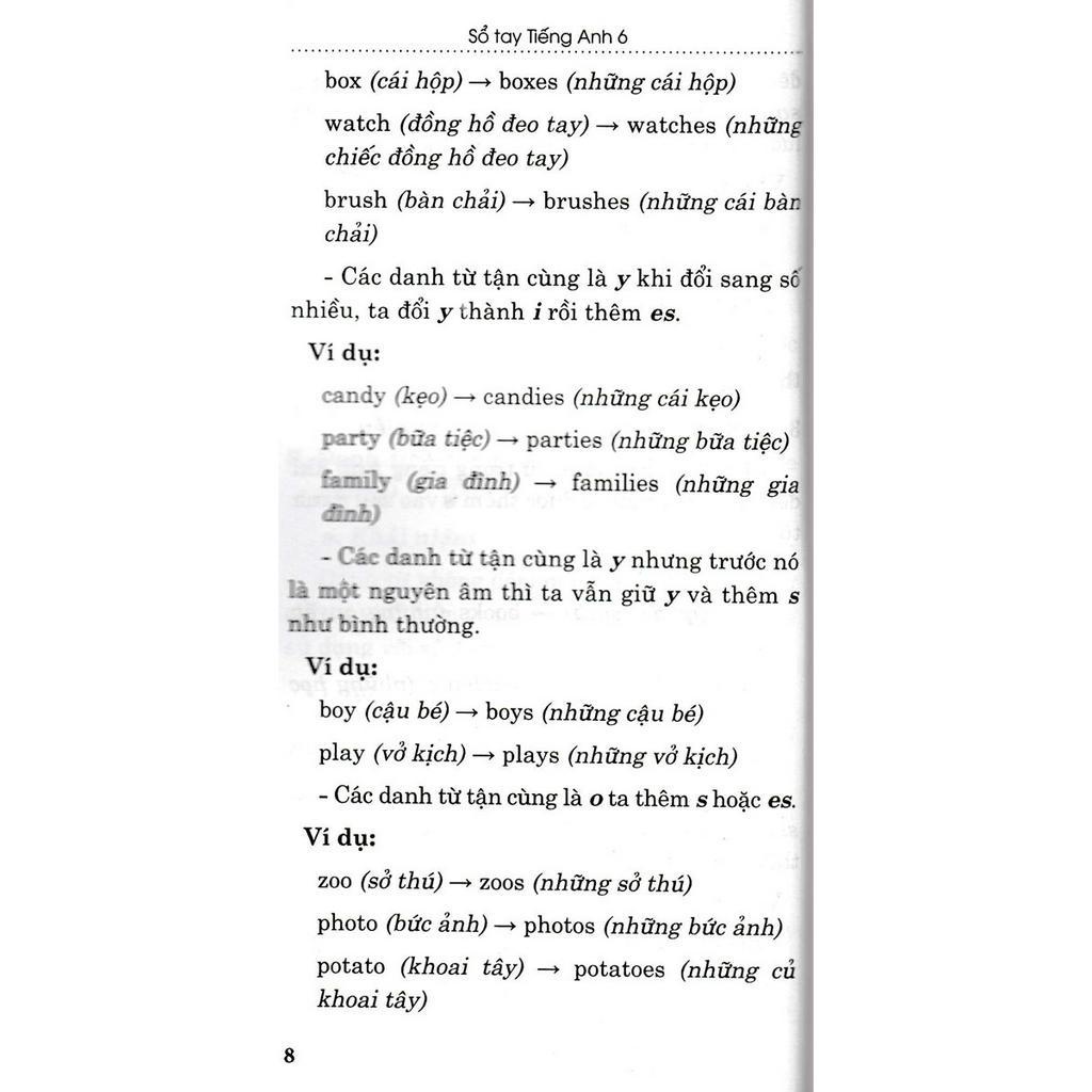 SÁCH - sổ tay tiếng anh lớp 6