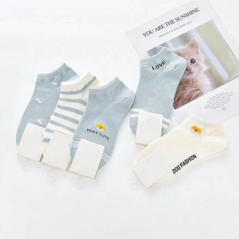 Tất Cotton Ngắn In Chữ Phong Cách Hàn Quốc Cho Nữ | BigBuy360 - bigbuy360.vn