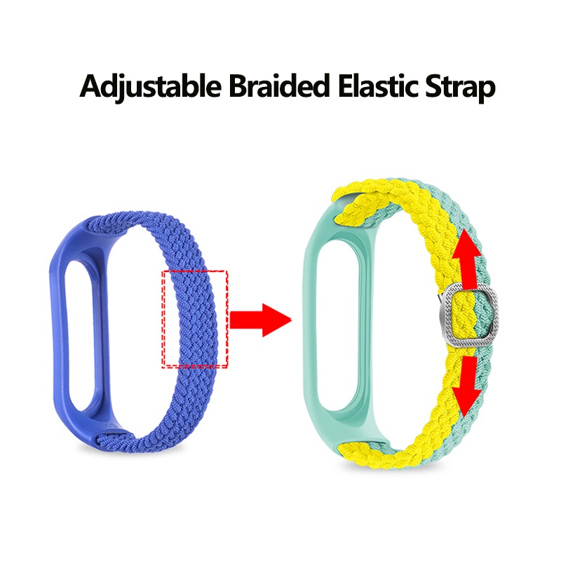 Dây Đeo Thay Thế Chất Liệu Nylon Thiết Kế Nhiều Lỗ Cho Xiaomi Mi Band 6 5 4 3