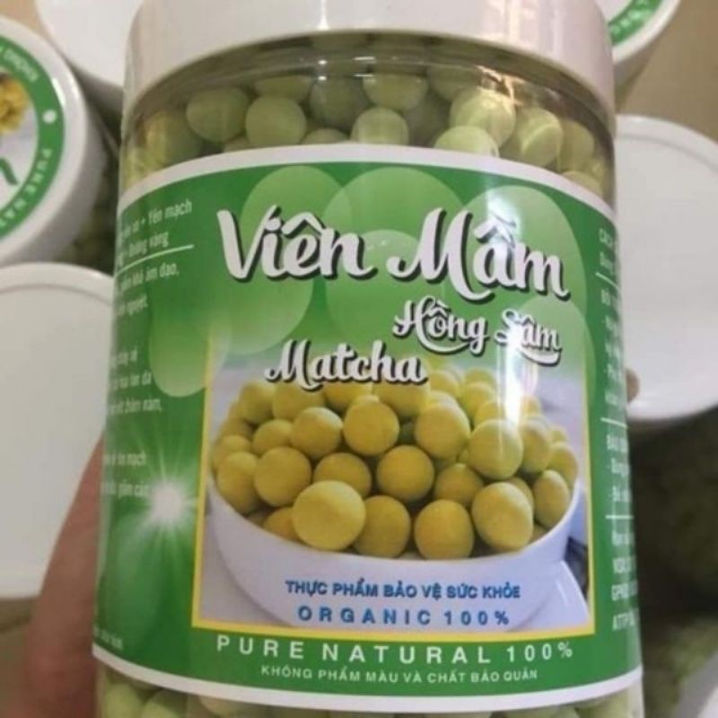 Viên mầm đậu nành matcha hộp 500g