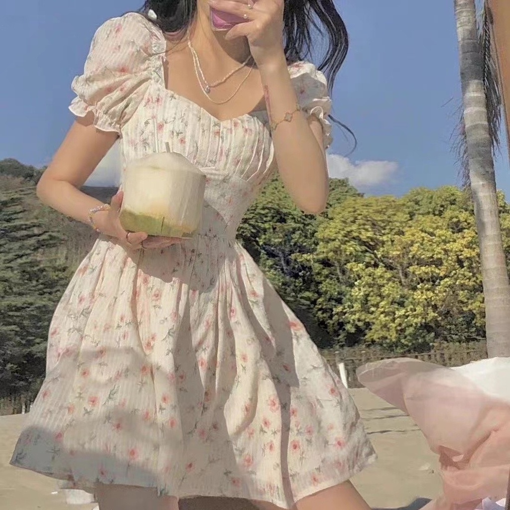 Đầm Voan Hoa Hở Lưng Thời Trang Mùa Hè Dành Cho Nữ 2022