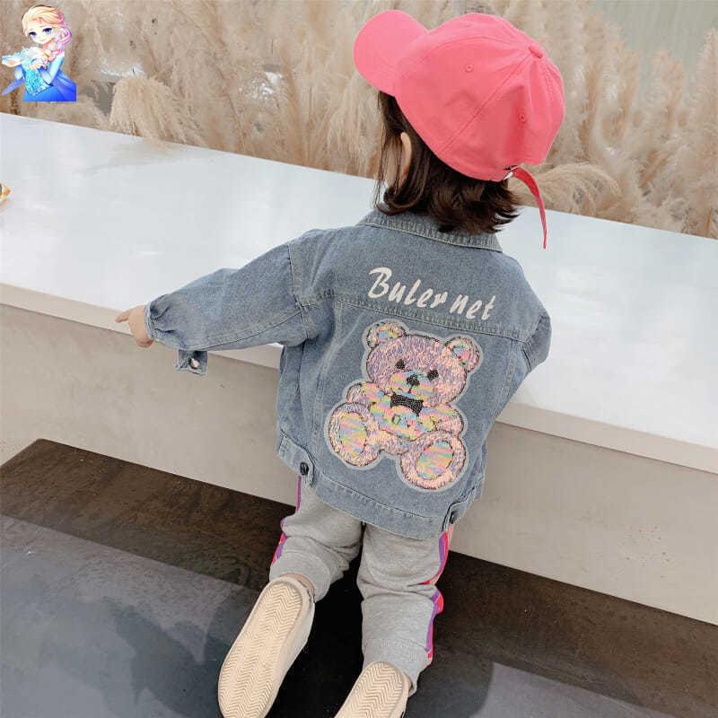 Áo Khoác Denim Thời Trang Xuân Thu Dành Cho Bé Gái 2022