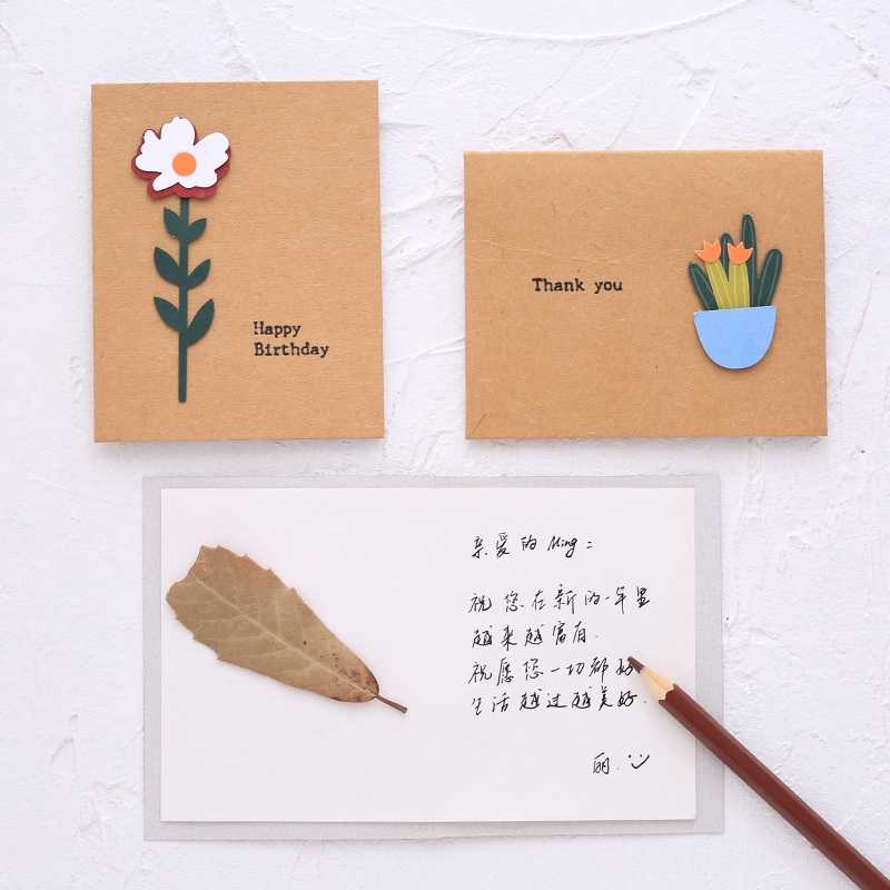 Thiệp chúc mừng 3D THANK YOU phong cách vintage