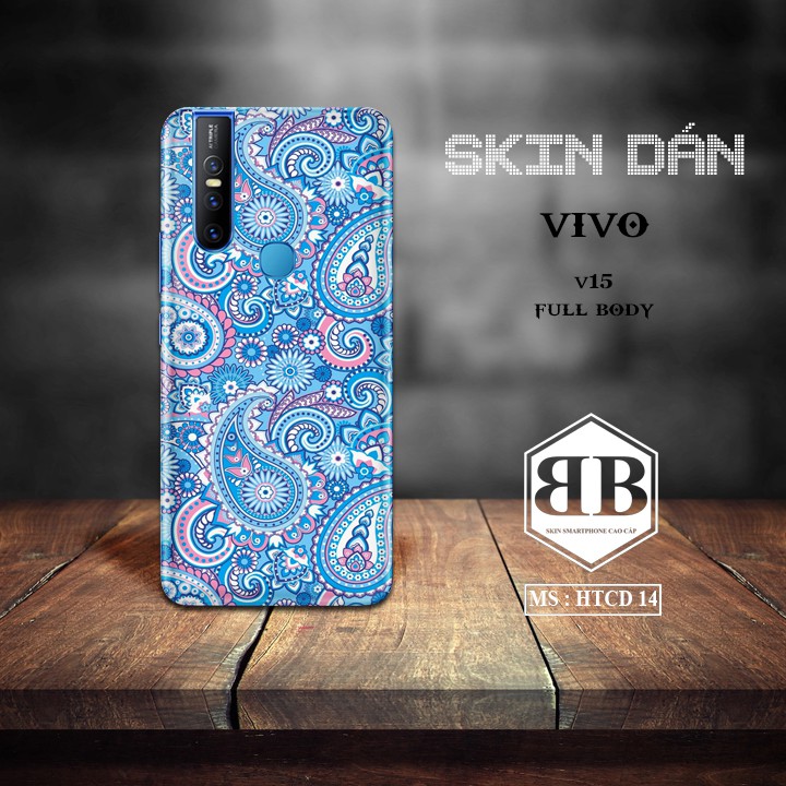 Bộ Dán Skin Vivo V15 dán full lưng viền điện thoại dùng thay ốp lưng nhiều mẫu đẹp
