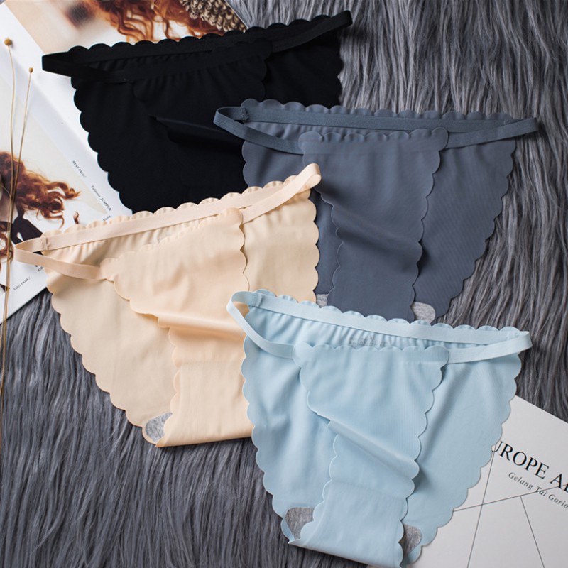 [Mã 12FASHIONSALE1 giảm 10K đơn 50K] [Che tên] Quần lót tam giác lụa băng không đường may | BigBuy360 - bigbuy360.vn